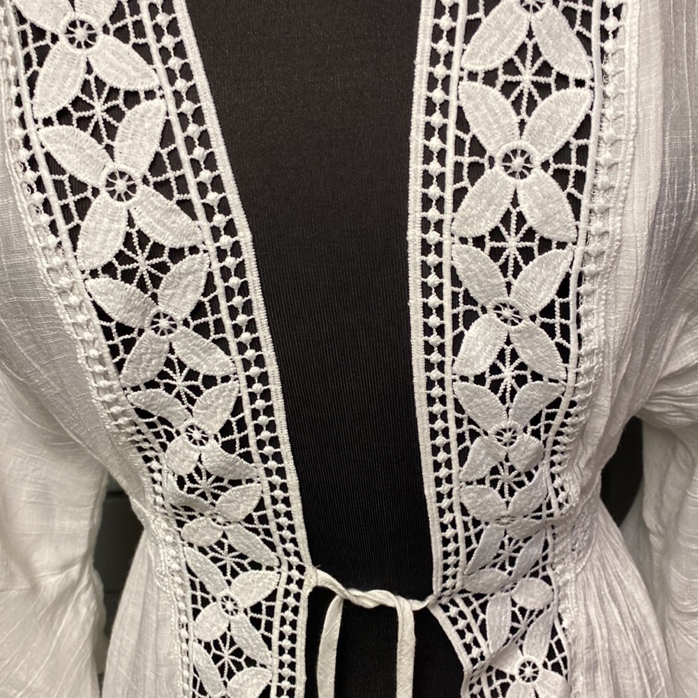 Love Tree White, Robe Kimono Cover Up - Small - Picture 2 of 12